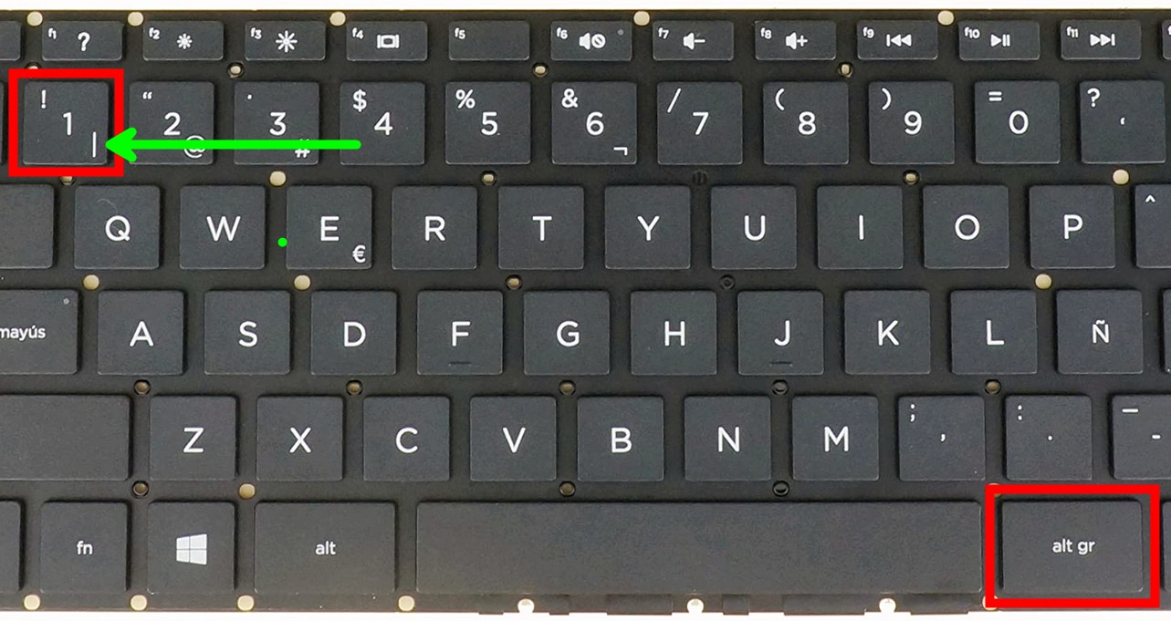 imagen de teclado 2 para encontrar el caracter pipe