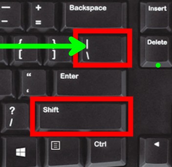 imagen de teclado 3 para encontrar el caracter pipe